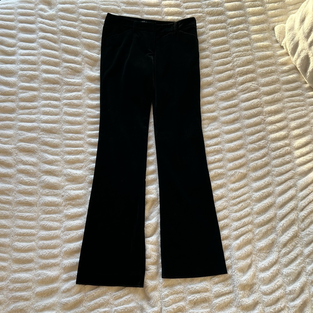 Theory Black Velvet Trousers